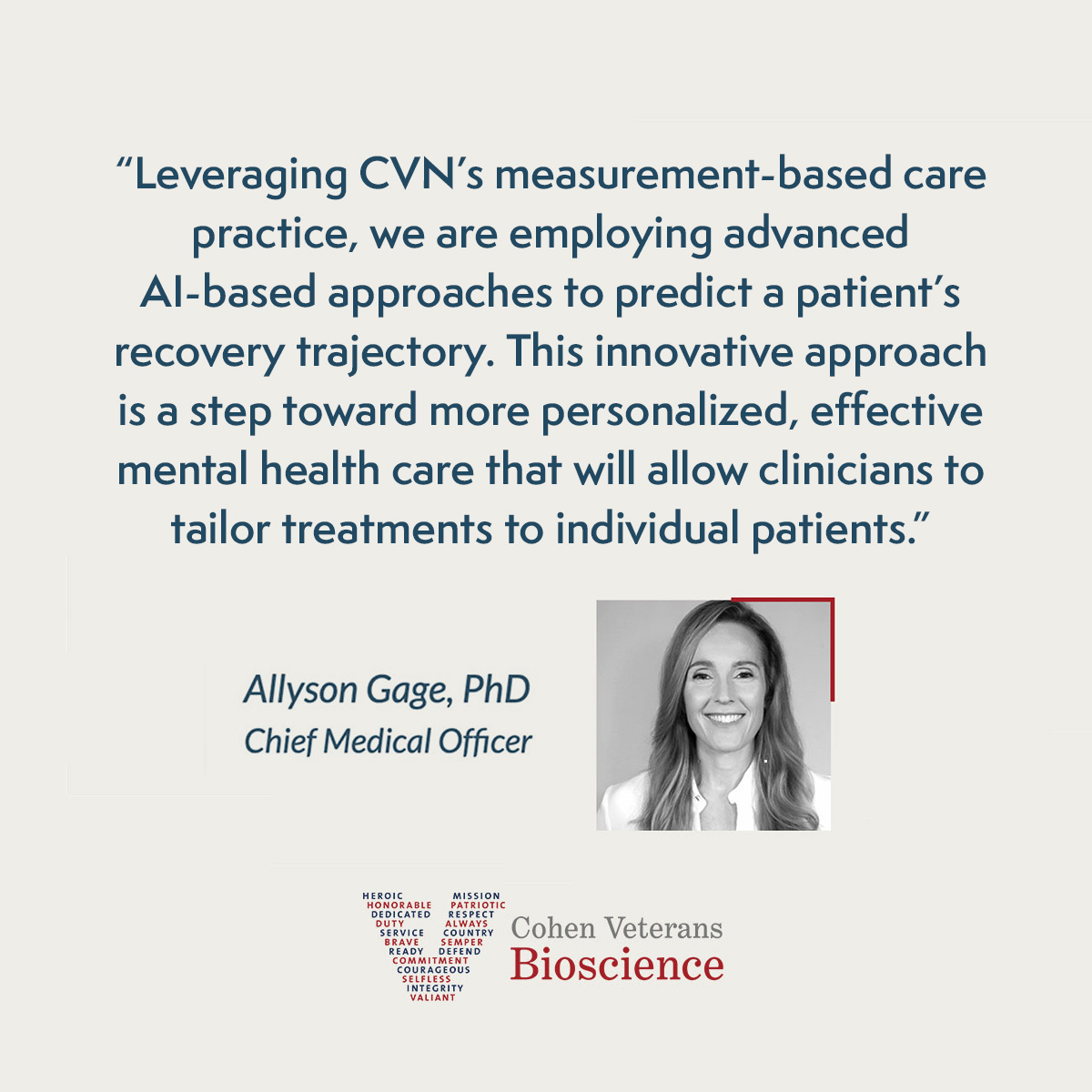 Quote from Dr. Allyson Gage